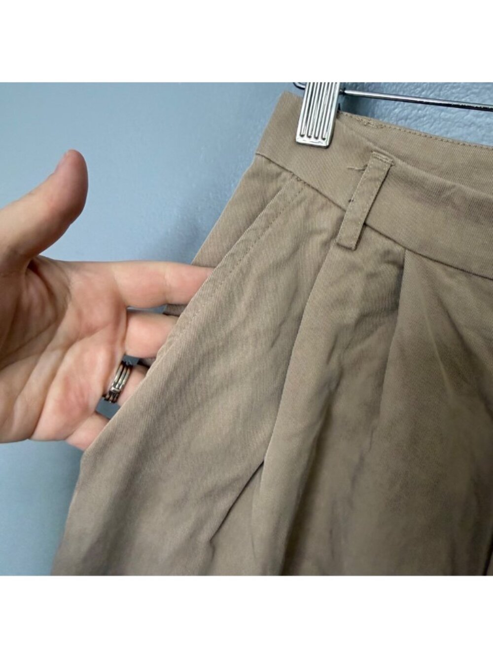REFORMATION petites mason pants in khaki size 0P - Picture 4 of 8